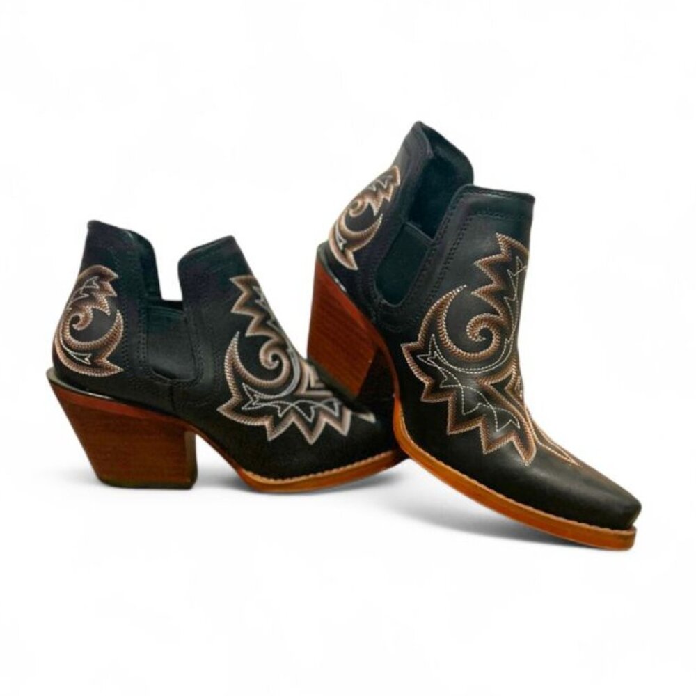 DURANGO WOMEN'S CRUSH™ RAVEN BLACK WESTERN BOOTIES DRD0402 size 6